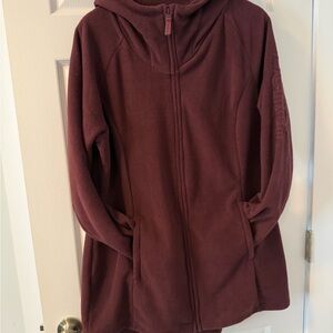 Bench Women's Maroon/Plum Polar Fleece Zipup Jacket